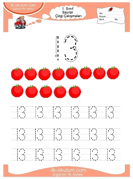 Çocuklar İçin Çizgi Çalışma Sayfaları 